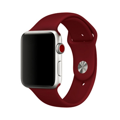 Браслет силикон Apple Watch 38-40mm бордовый оптом по низким ценам!