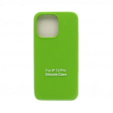 Чехол накладка Silicone Case открытый низ (без лого) iPhone 13 Pro зеленый