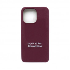 Чехол накладка Silicone Case открытый низ (без лого) iPhone 13 Pro бордовый