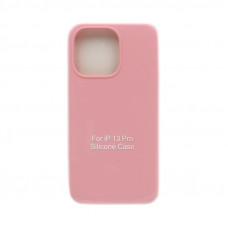 Чехол накладка Silicone Case открытый низ (без лого) iPhone 13 Pro розовый