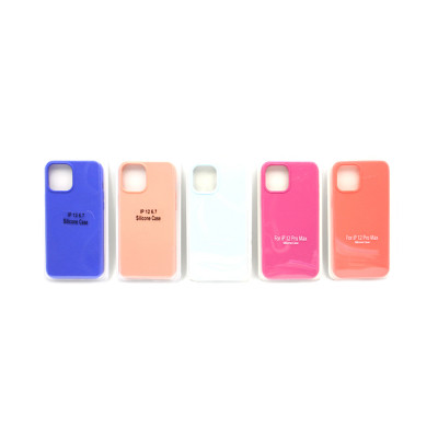 Чехол накладка Silicone Case (без лого закрытый низ) iPhone 12 6,7" оптом по низким ценам!