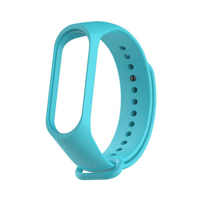 Ремешок силиконовый Mi Band 5/6/7 бирюзовый оптом по низким ценам!
