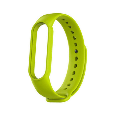 Ремешок силиконовый Mi Band 5/6/7 ярко-зеленый оптом по низким ценам!