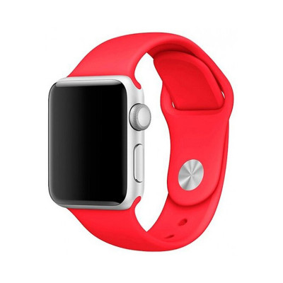 Браслет силикон Apple Watch 38-40mm красный оптом по низким ценам!