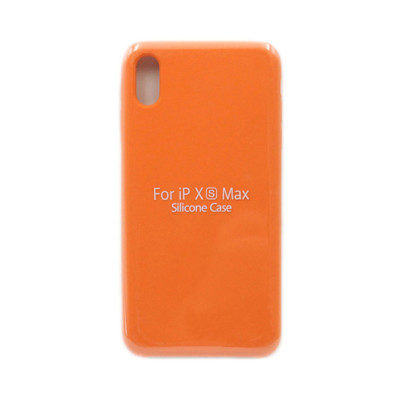 Чехол накладка Silicone Case (без лого) iPhone XS Max оранжевый оптом по низким ценам!