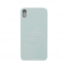 Чехол накладка Silicone Case (без лого) iPhone XS Max голубой