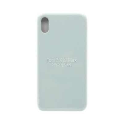 Чехол накладка Silicone Case (без лого) iPhone XS Max голубой оптом по низким ценам!