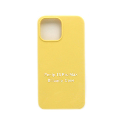 Чехол накладка Silicone Case (без лого) iPhone 13 Pro Max желтый оптом по низким ценам!