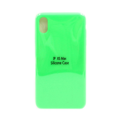 Чехол накладка Silicone Case (без лого) iPhone XS Max ярко-зеленый оптом по низким ценам!
