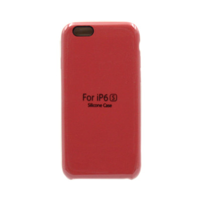 Чехол накладка Silicone Case (без лого) iPhone 6G/6S кирпично-красный оптом по низким ценам!