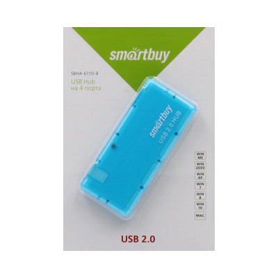 USB - Хаб Smartbuy 6110 голубой оптом по низким ценам!