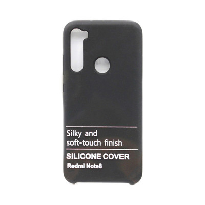 Чехол накладка Silicone Case Xiaomi Note 8 черный оптом по низким ценам!