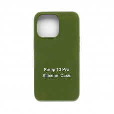 Чехол накладка Silicone Case (без лого) iPhone 13 Pro хаки