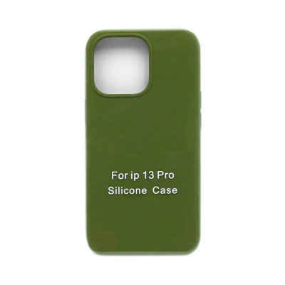 Чехол накладка Silicone Case (без лого) iPhone 13 Pro хаки оптом по низким ценам!