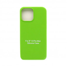 Чехол накладка Silicone Case открытый низ (без лого) iPhone 13 Pro Max зеленый