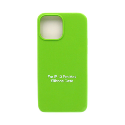 Чехол накладка Silicone Case открытый низ (без лого) iPhone 13 Pro Max зеленый оптом по низким ценам!