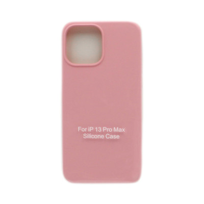 Чехол накладка Silicone Case открытый низ (без лого) iPhone 13 Pro Max розовый оптом по низким ценам!
