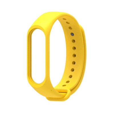 Ремешок силиконовый Mi Band 5/6/7 желтый оптом по низким ценам!