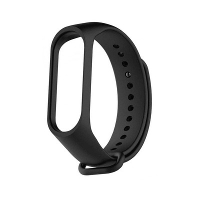 Ремешок силиконовый Mi Band 3/4 черный(800) оптом по низким ценам!
