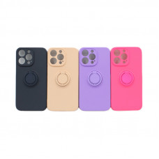 Чехол накладка с кольцом плотный однотонный  iPhone 13 Pro