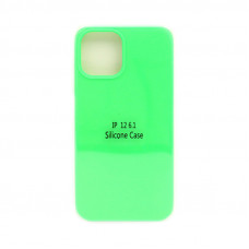 Чехол накладка Silicone Case (без лого) iPhone 12 6,1" ярко-зеленый