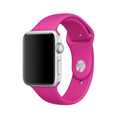 Браслет силикон Apple Watch 42-44mm малина оптом по низким ценам!