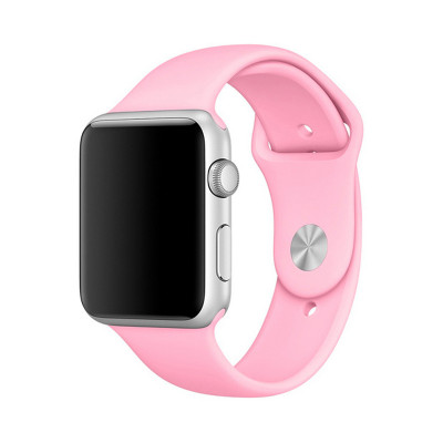 Браслет силикон Apple Watch 38-40mm розовый оптом по низким ценам!