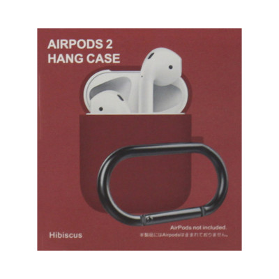 Чехол силикон AirPods 2 с карабином малиновый оптом по низким ценам!
