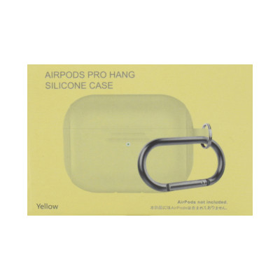 Чехол силикон AirPods Pro с карабином желтый оптом по низким ценам!