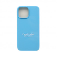 Чехол накладка Silicone Case (без лого) iPhone 13 Pro Max голубой