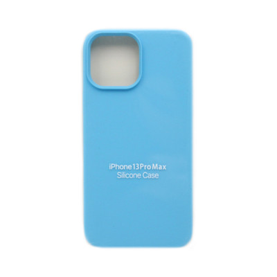 Чехол накладка Silicone Case (без лого) iPhone 13 Pro Max голубой оптом по низким ценам!