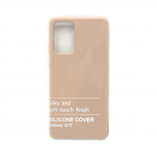 Чехол накладка Silicone Case Samsung A72 пудра