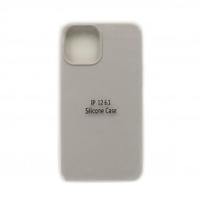 Чехол накладка Silicone Case (без лого) iPhone 12 6,1" бежевый