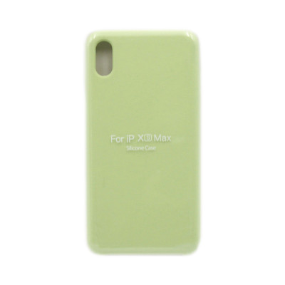 Чехол накладка Silicone Case (без лого) iPhone XS Max фисташковый оптом по низким ценам!