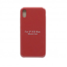 Чехол накладка Silicone Case (без лого) iPhone XS Max кирпично-красный