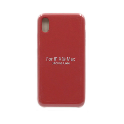 Чехол накладка Silicone Case (без лого) iPhone XS Max кирпично-красный оптом по низким ценам!