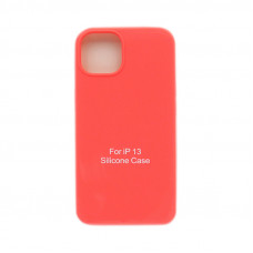 Чехол накладка Silicone Case открытый низ (без лого) iPhone 13 коралловый