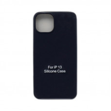 Чехол накладка Silicone Case (без лого) iPhone 13 темно-синий