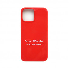 Чехол накладка Silicone Case (без лого) iPhone 13 Pro Max красный