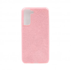 Чехол накладка Блеск Samsung S21 FE розовый