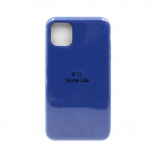 Чехол накладка Silicone Case (без лого) iPhone 11 синий